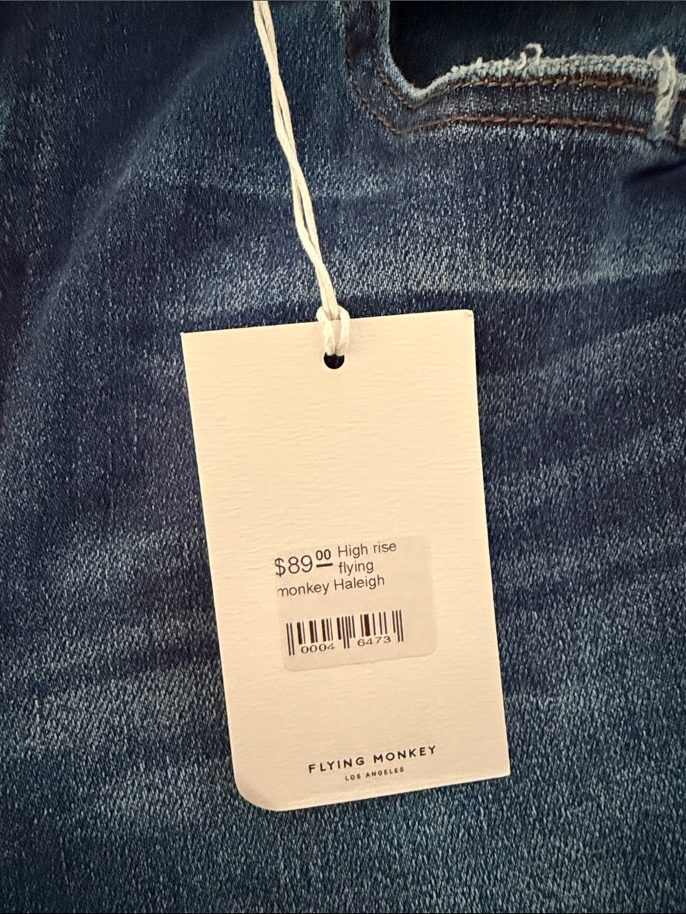Flying Monkey Haleigh High-Rise Jeans in Dark Blue Wash